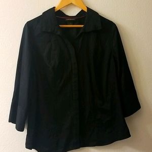 Lane Bryant black button down